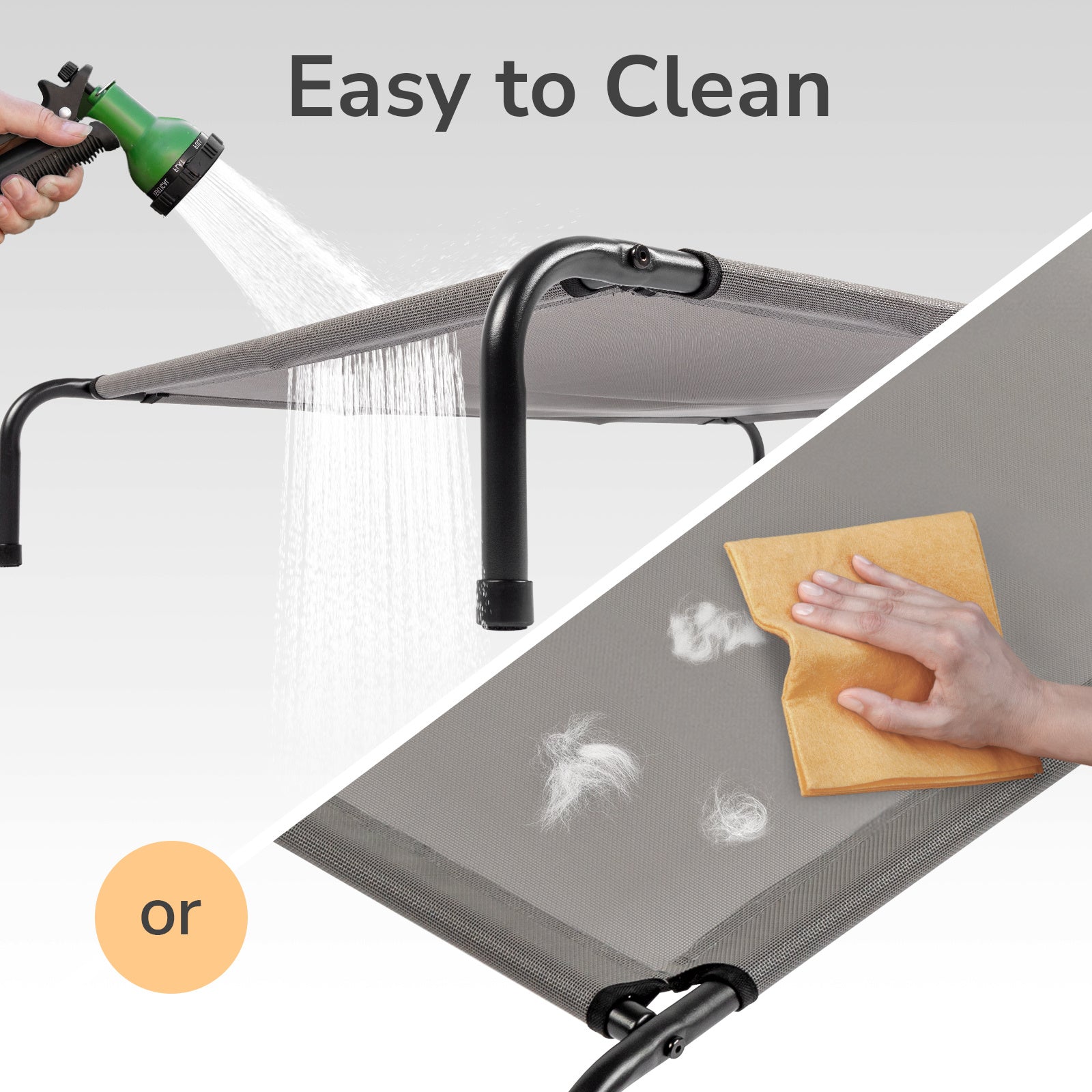 Elevated Dog Bed – Comfortable Pet Cot Raises Dogs 8” Off the Ground to Stay Cool, Dry & Clean Outdoors - Omniveras