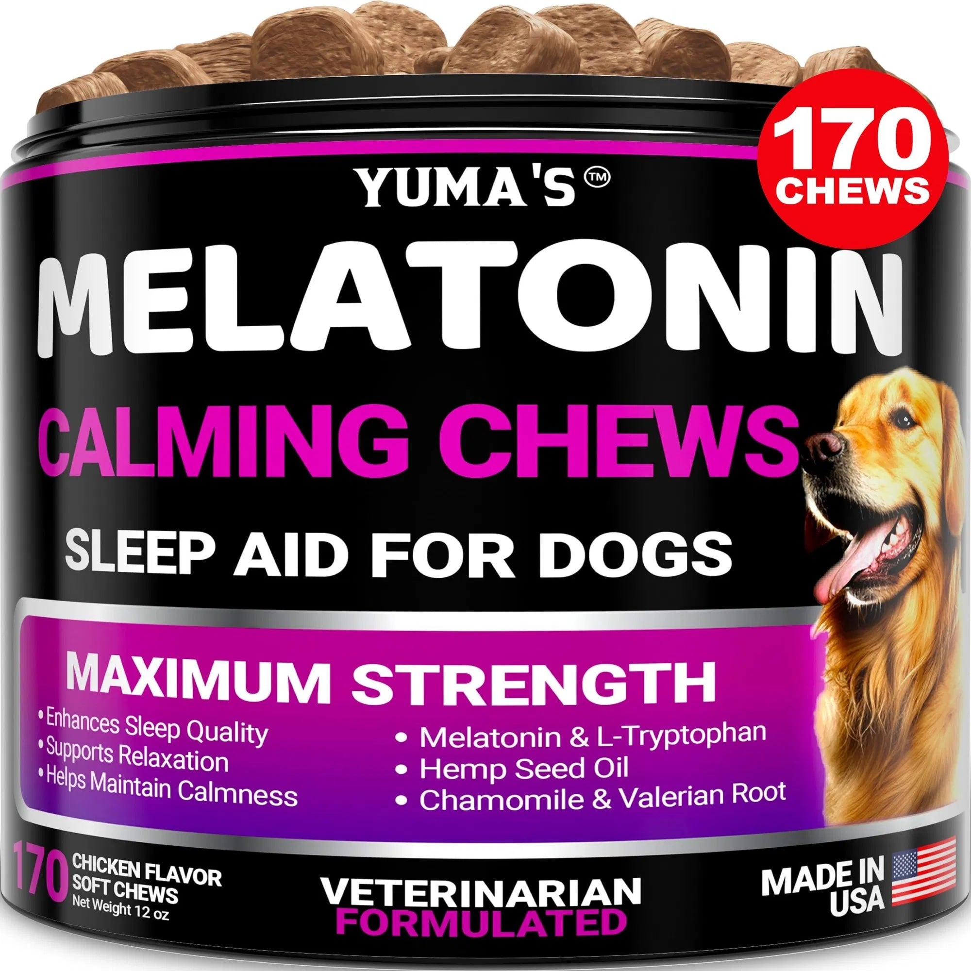 Do Not Sell On Amazon Melatonin Calming Chews For Dogs 170 Chews Dog Stress And Anxiety Relief - Omniveras
