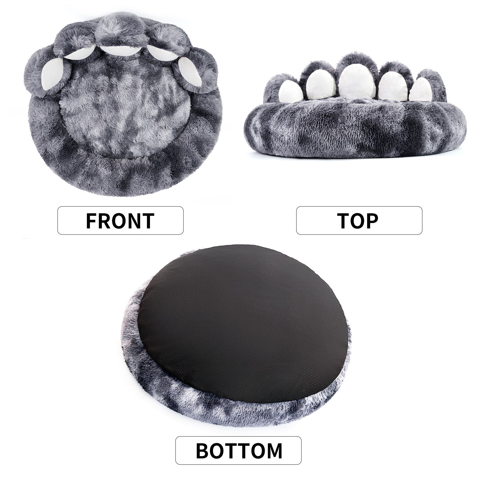 Cute Dog Bear Paw Shape Dog Bed, Dog Beds & Furniture For Small And Medium Dogs, Cozy Plush Cute Cat Beds For Indoor Cats - Omniveras