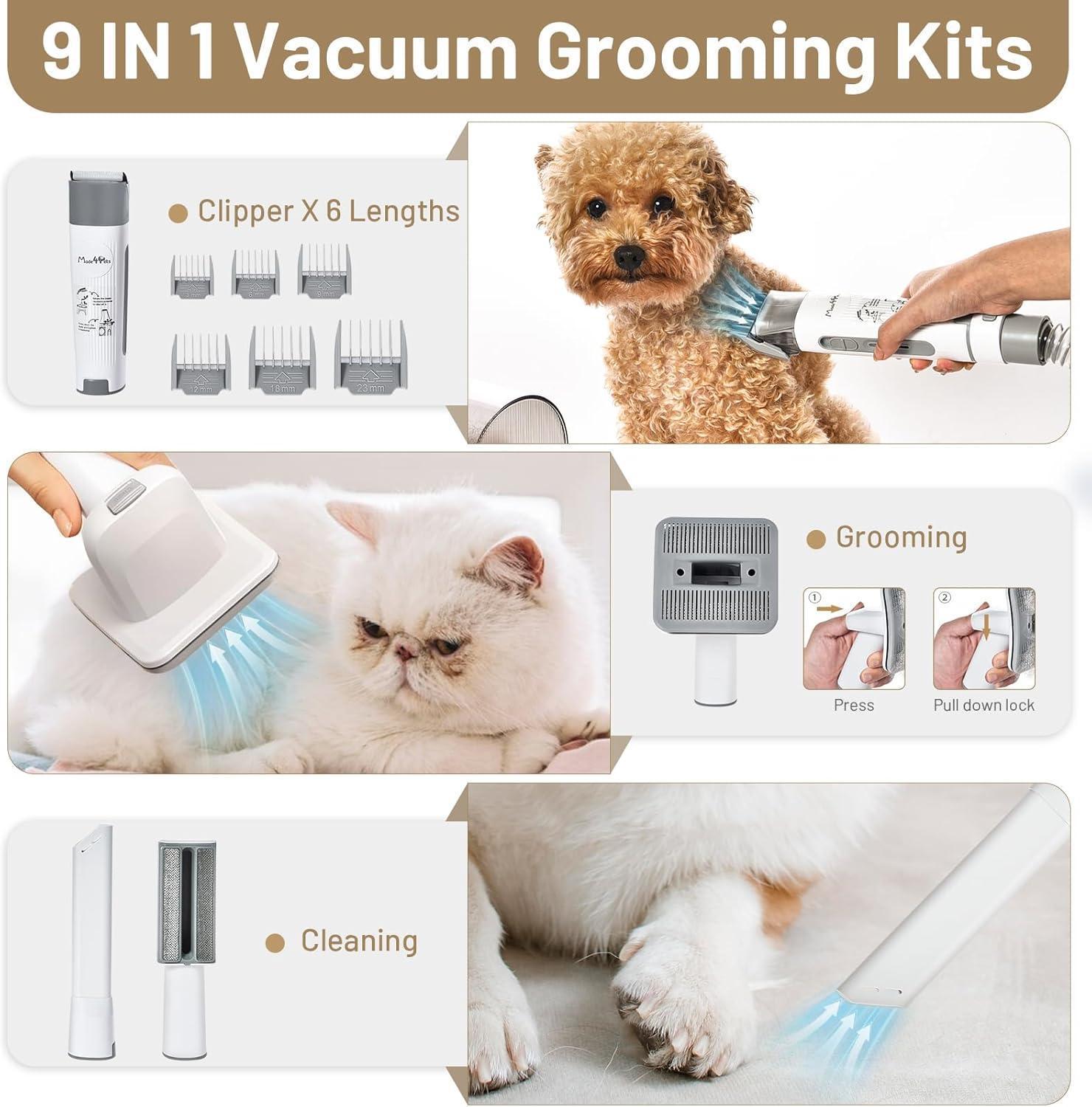 Dog Grooming Kit Pet Hair Cleaning Low Noise Vacuum Cleaner And Various Tools - Omniveras