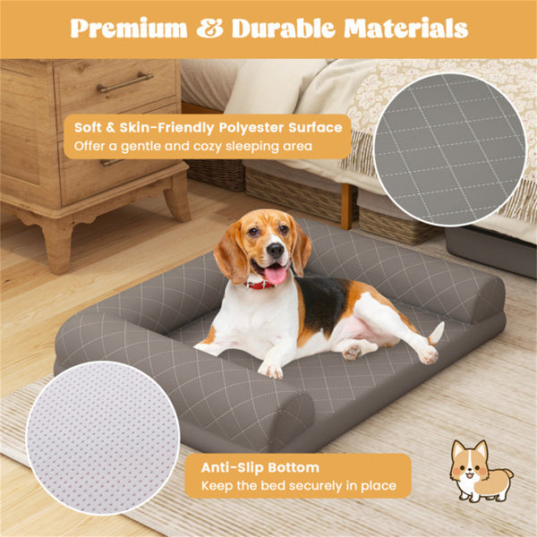 36-Inch Orthopedic Dog Bed – Supportive Foam Mattress for Medium Dogs with Washable Cover - Omniveras